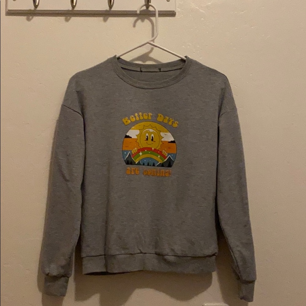 Grey crew neck